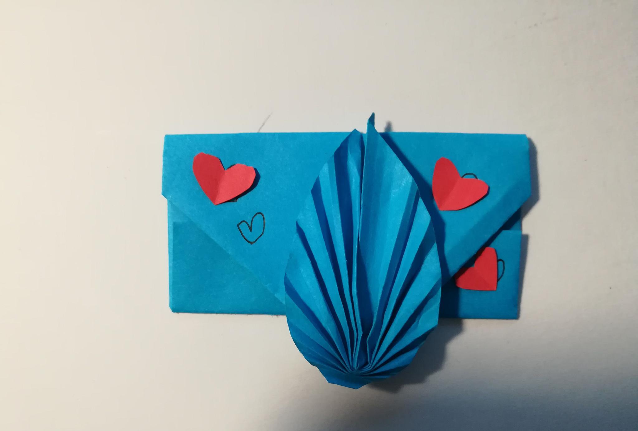 贝贝折纸:教你折叠带"树叶"的信封,一起体验diy的乐趣!