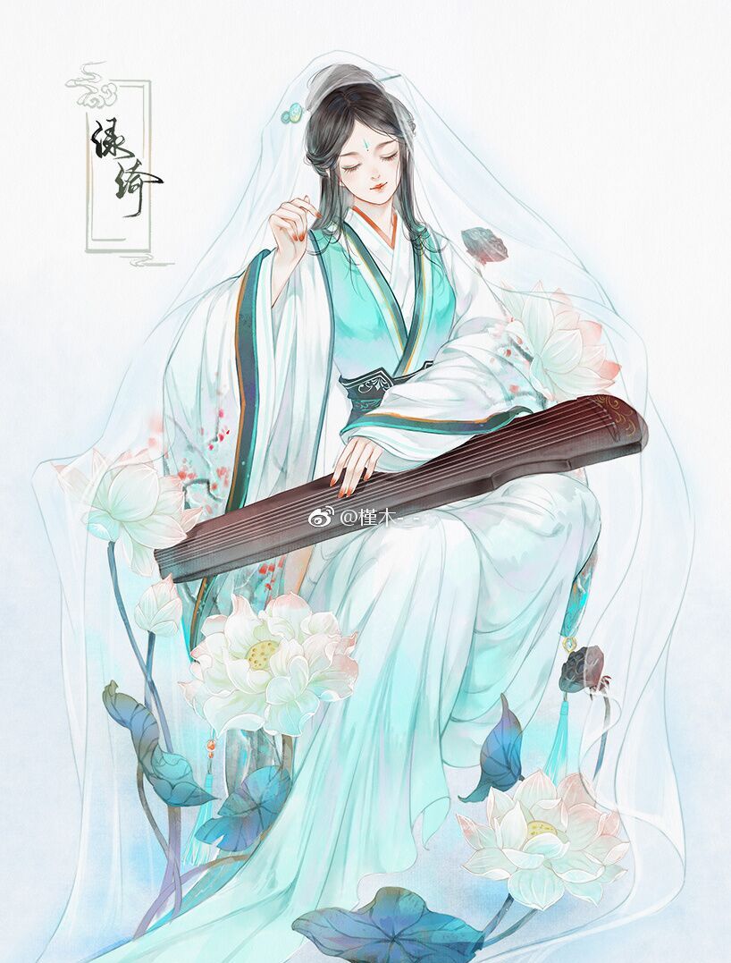 古代十大名琴拟人插画,你最钟情哪一把琴|插画师|唐代|音色|遗音|温劲松_新浪新闻