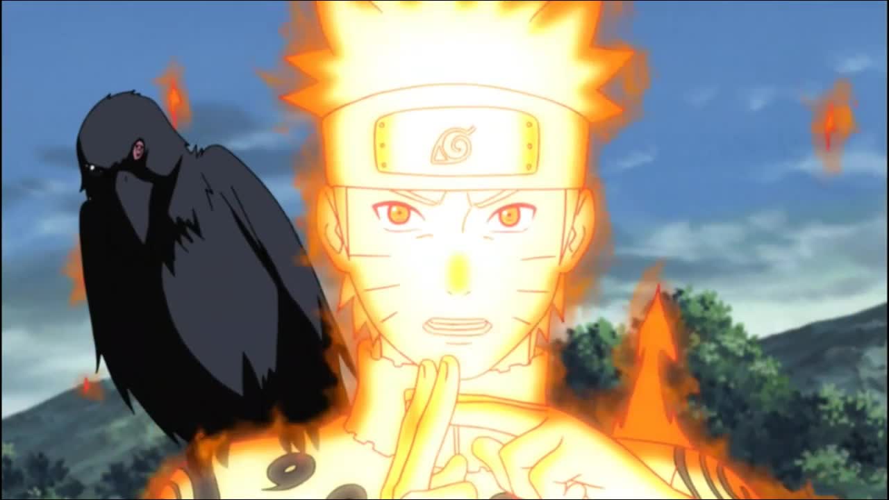 鸣人说自己去阻止这个秽土转生,随后使用影分身!