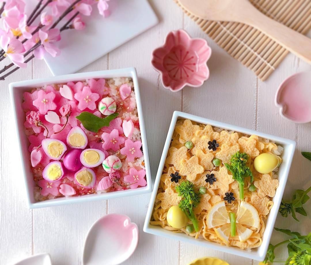 超美的便当很可爱的蛋糕 真的很美很想吃