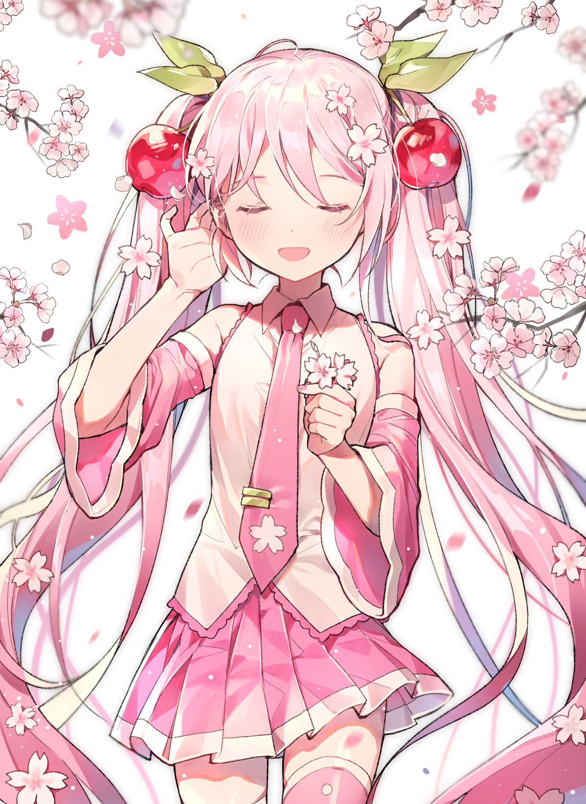 同人图:初音未来为樱花节应援,美如公主殿下|初音未来|画师|樱花节_新