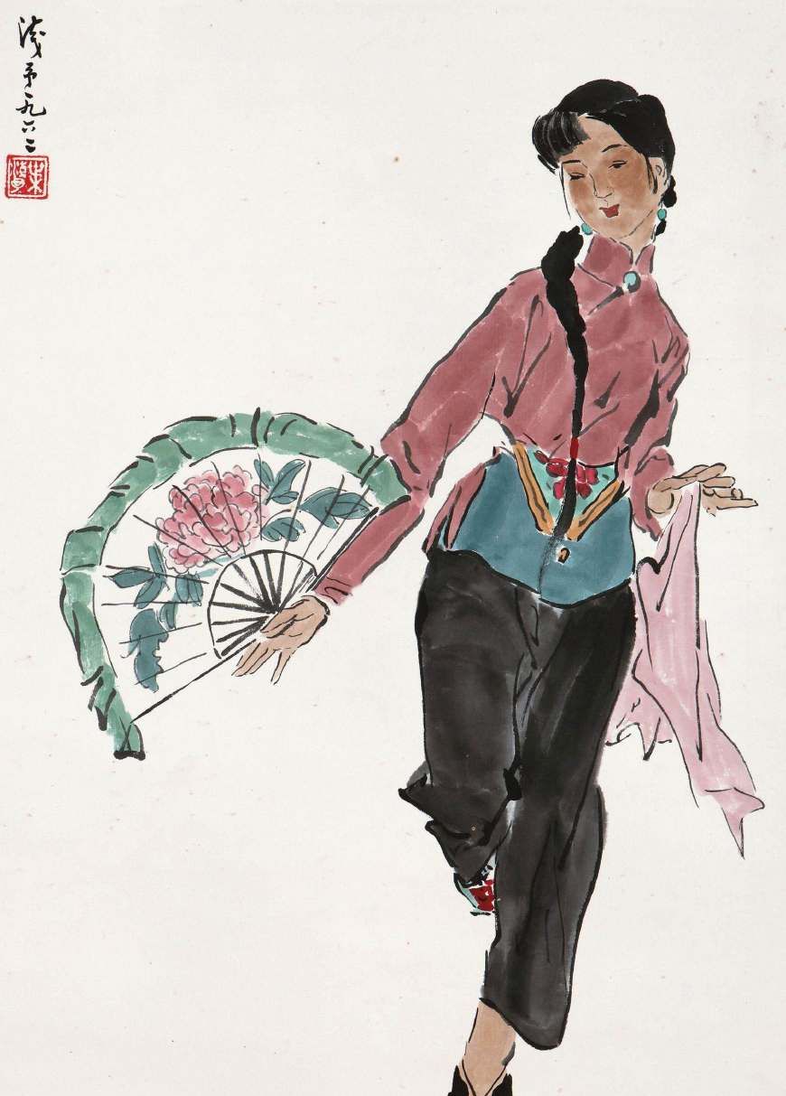 著名舞台人物画家叶浅予国画精品作品欣赏
