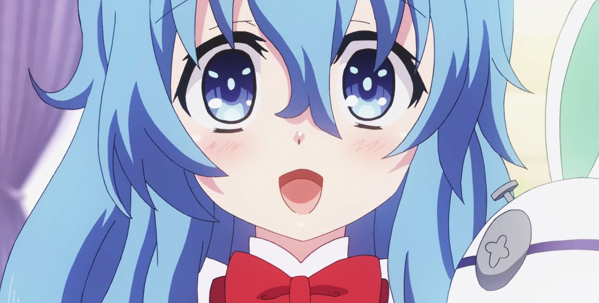 萌系动漫头像和五河士道一起约会吃饭的四糸乃