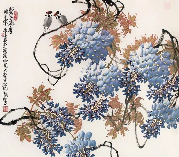 擅画葡萄、花鸟,国画名家方凤富作品欣赏|方凤富|国画|名家_新浪新闻