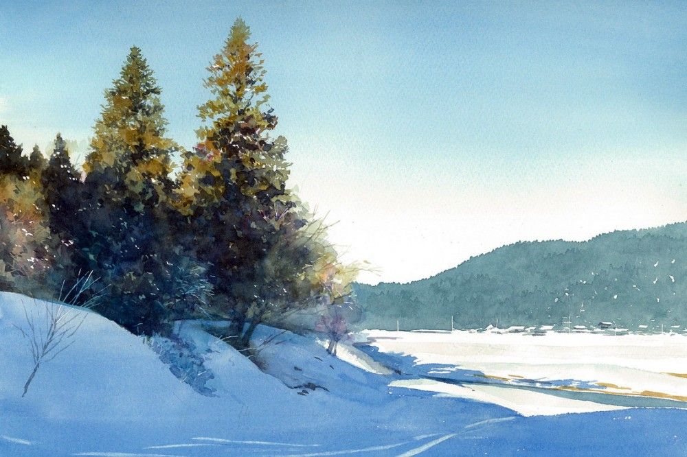 水彩画:日本艺术家abe toshiyuki风景画作品(下)