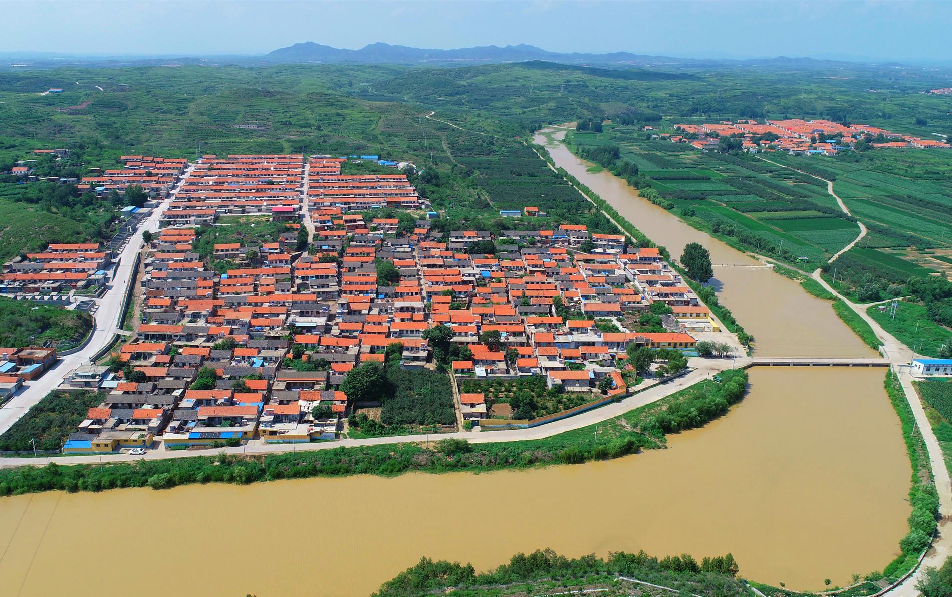 昨天一场急雨过后,烟台莱阳富水河重现"大河"风范