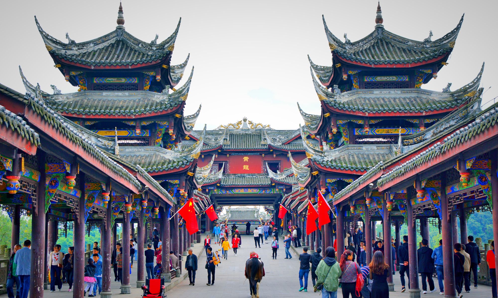 成都黄龙溪古镇,旅游型山水小城镇,建筑古朴风景秀丽