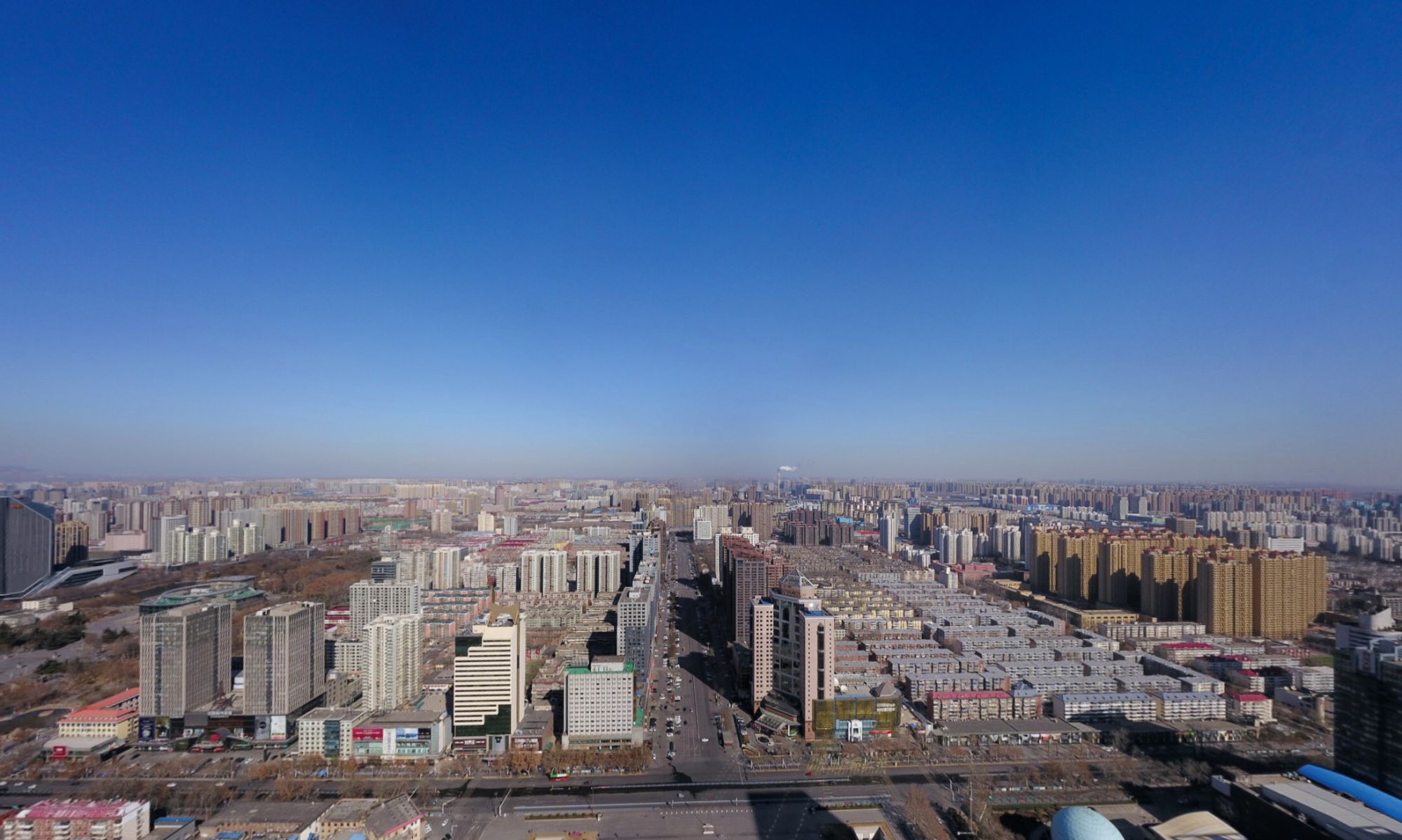 石家庄现"水晶蓝"天气,高楼林立气势恢宏!_高清图集_新浪网