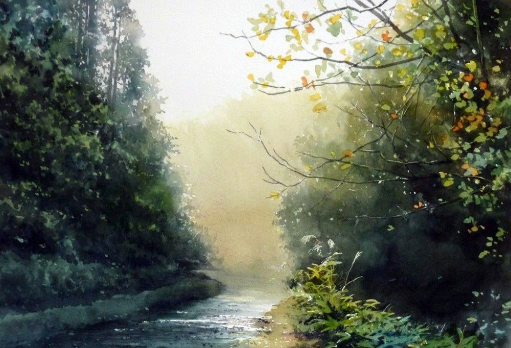 水彩画:日本艺术家abe toshiyuki风景画作品(下)