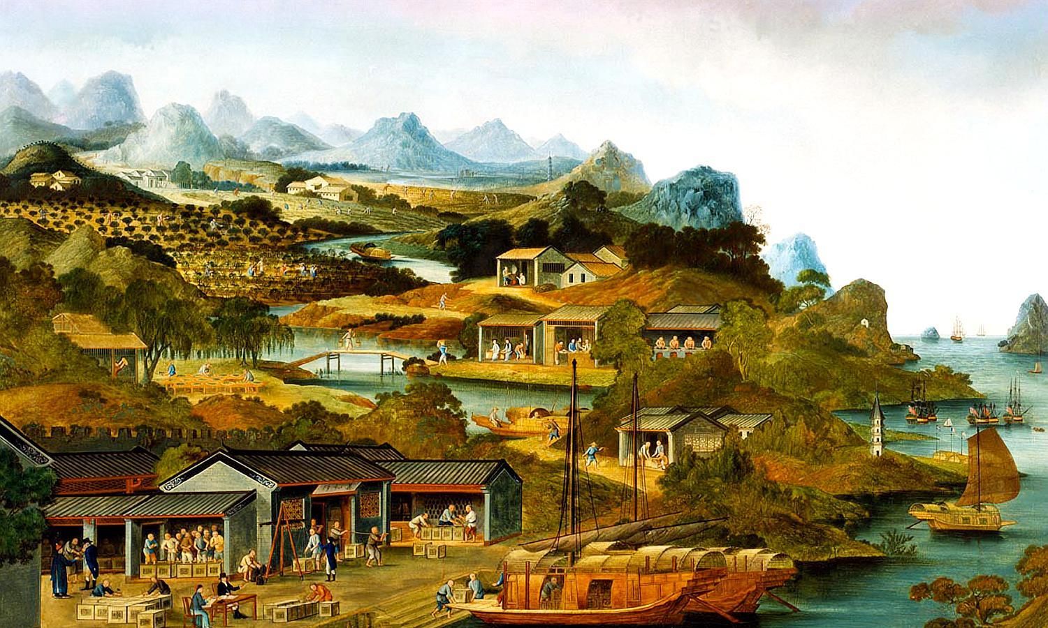 古代货物运输主要靠水运,沿前水运河道,就贸易集中的地方,店铺林立