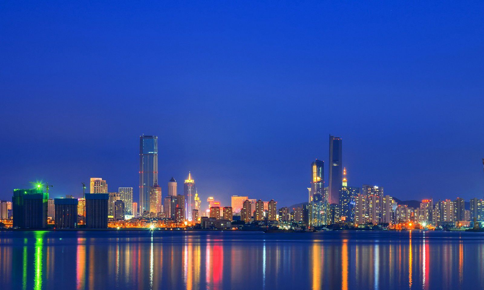 风光摄影大连远洋钻石湾夜幕