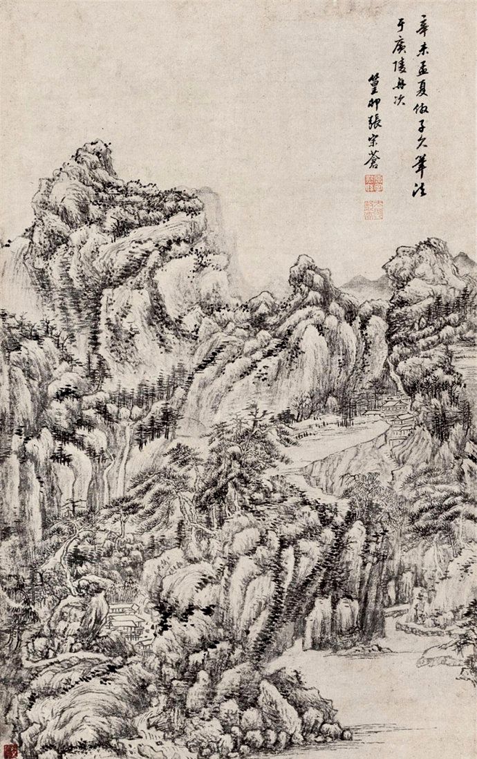 清代乾隆年间宫廷画家张宗苍山水画作品欣赏