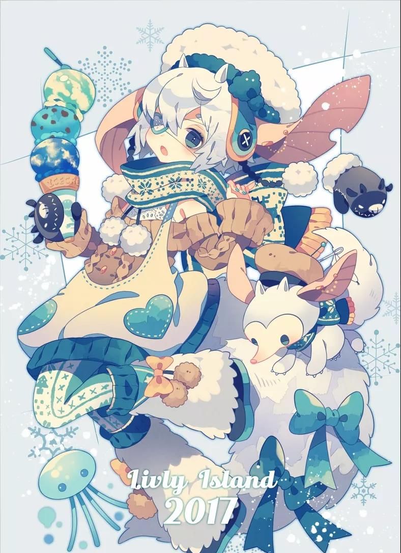 p站画师日本画师蒙内的插画作品粉粉画风超级可爱