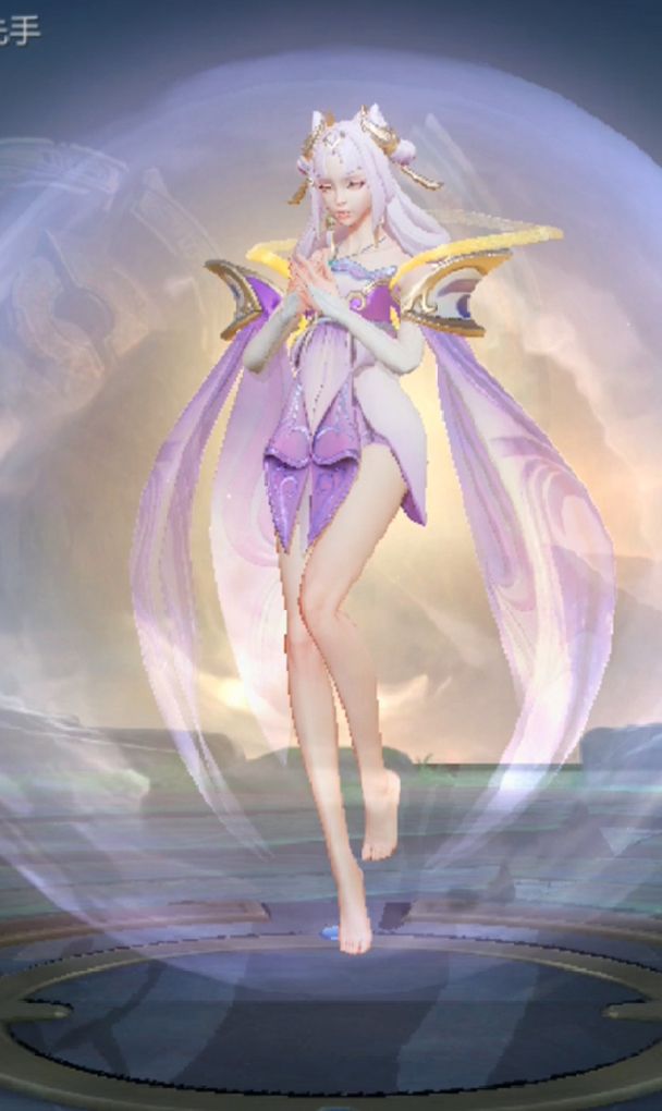 王者荣耀新英雄嫦娥3d视角下一副死鱼眼不过技能非常炫酷