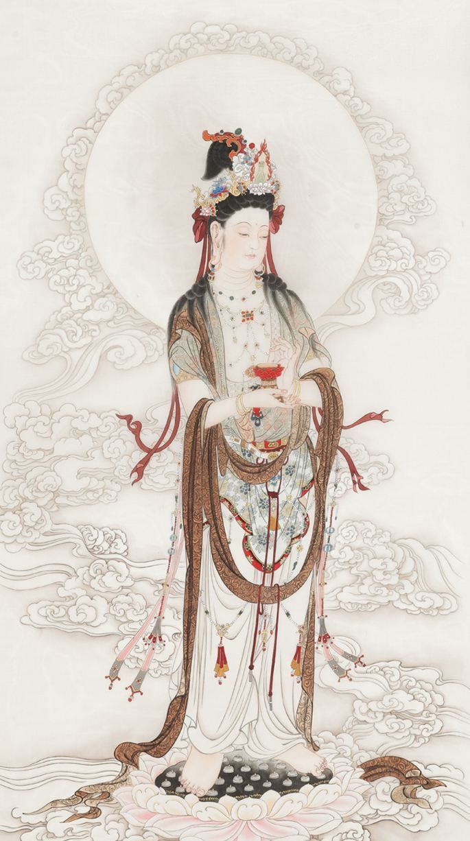 大势至菩萨佛光永照普降智慧见者接福