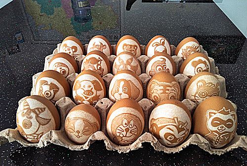 蛋雕达人牛新生之十二生肖蛋雕作品鉴赏