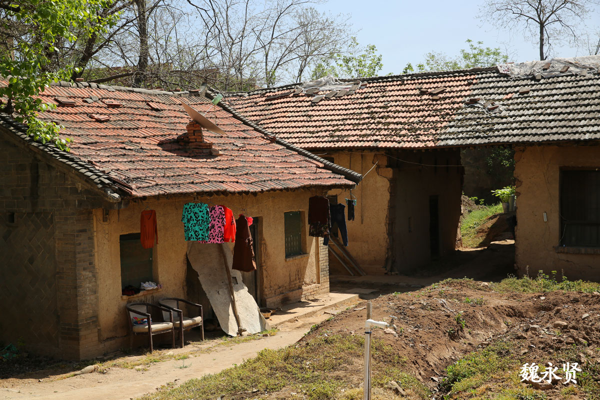 西安城南神禾塬上的村庄 留在窑洞土坯房石碾子里的乡愁