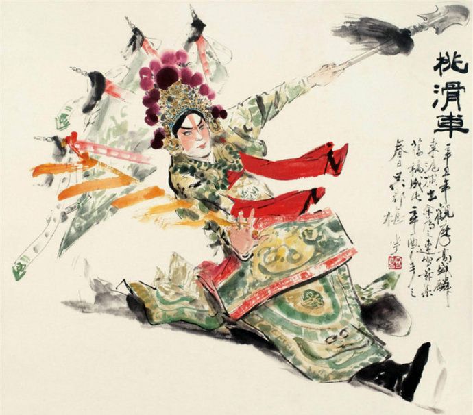 曾经画过连环画的国画家,颜梅华人物画作品欣赏