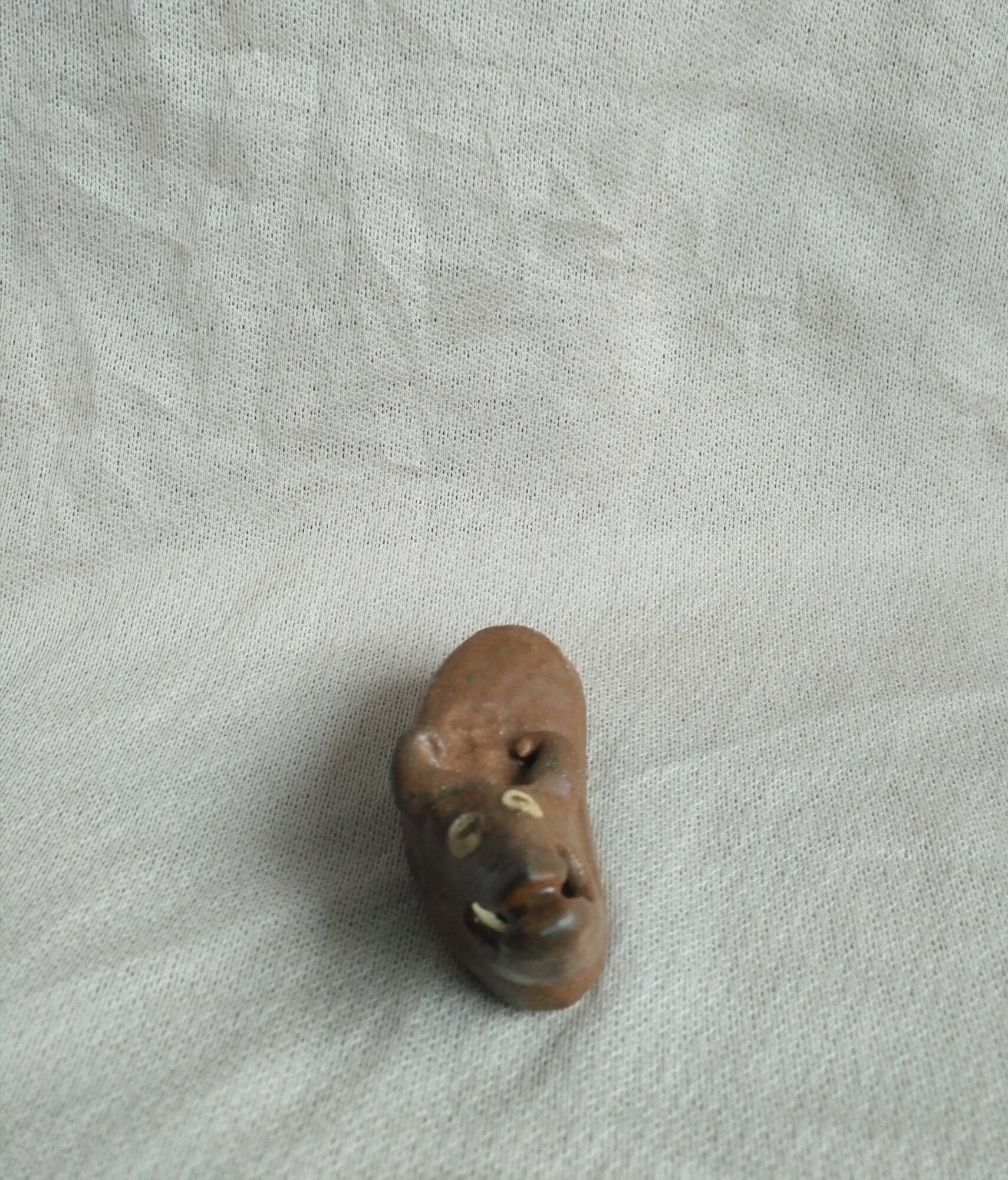 宋代定窑酱釉神兽"呲铁"瓷塑