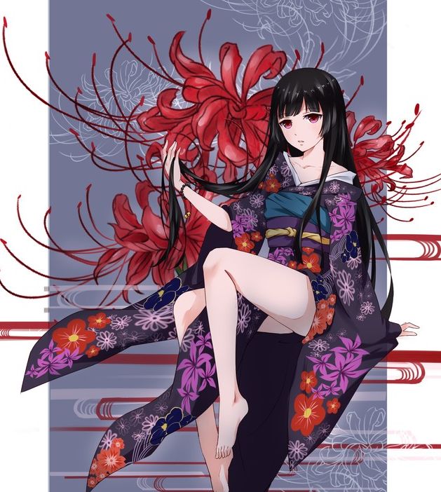 地狱少女壁纸不论是何姿态的阎魔爱都美丽的让人惊艳