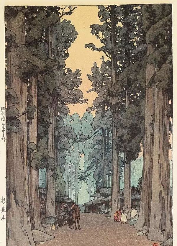 日本版画大师吉田博美丽的日式乡间美景