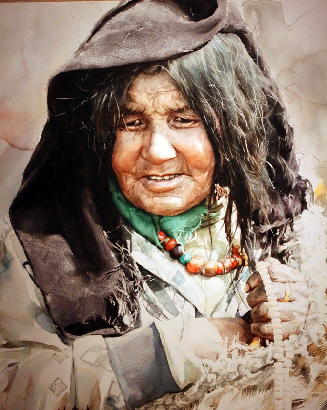 水彩画家刘云生人物作品欣赏|刘云生|水彩|画家_新浪新闻