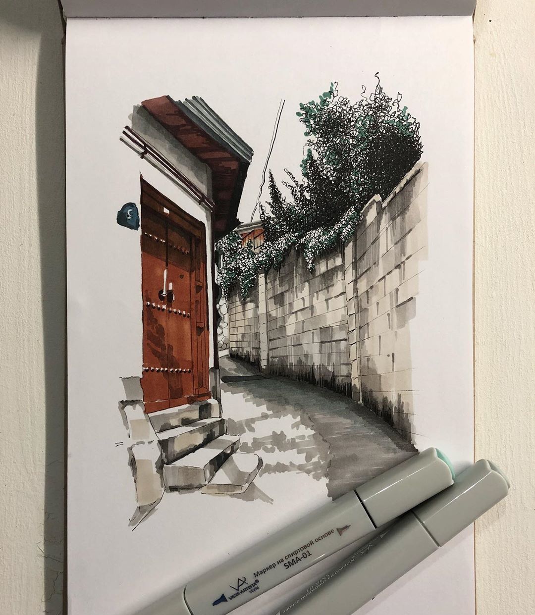 真的有种立马抱着马克笔去写生的冲动将眼前