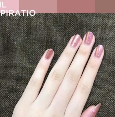 夏季豆沙色纯色猫眼美甲简单大方