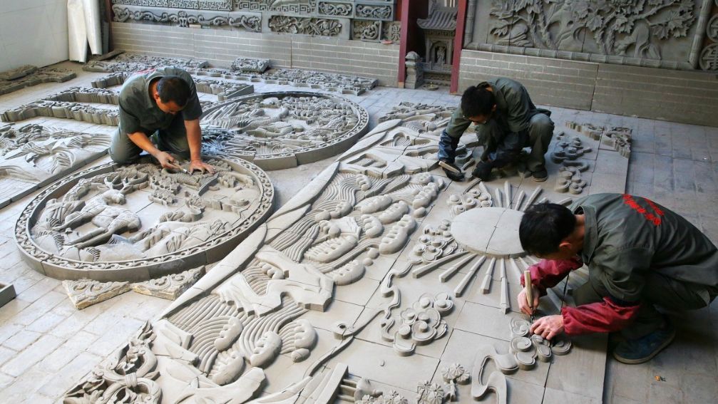 古建文化:传承我国古老的建筑装饰艺术——砖雕技艺|青砖_新浪新闻