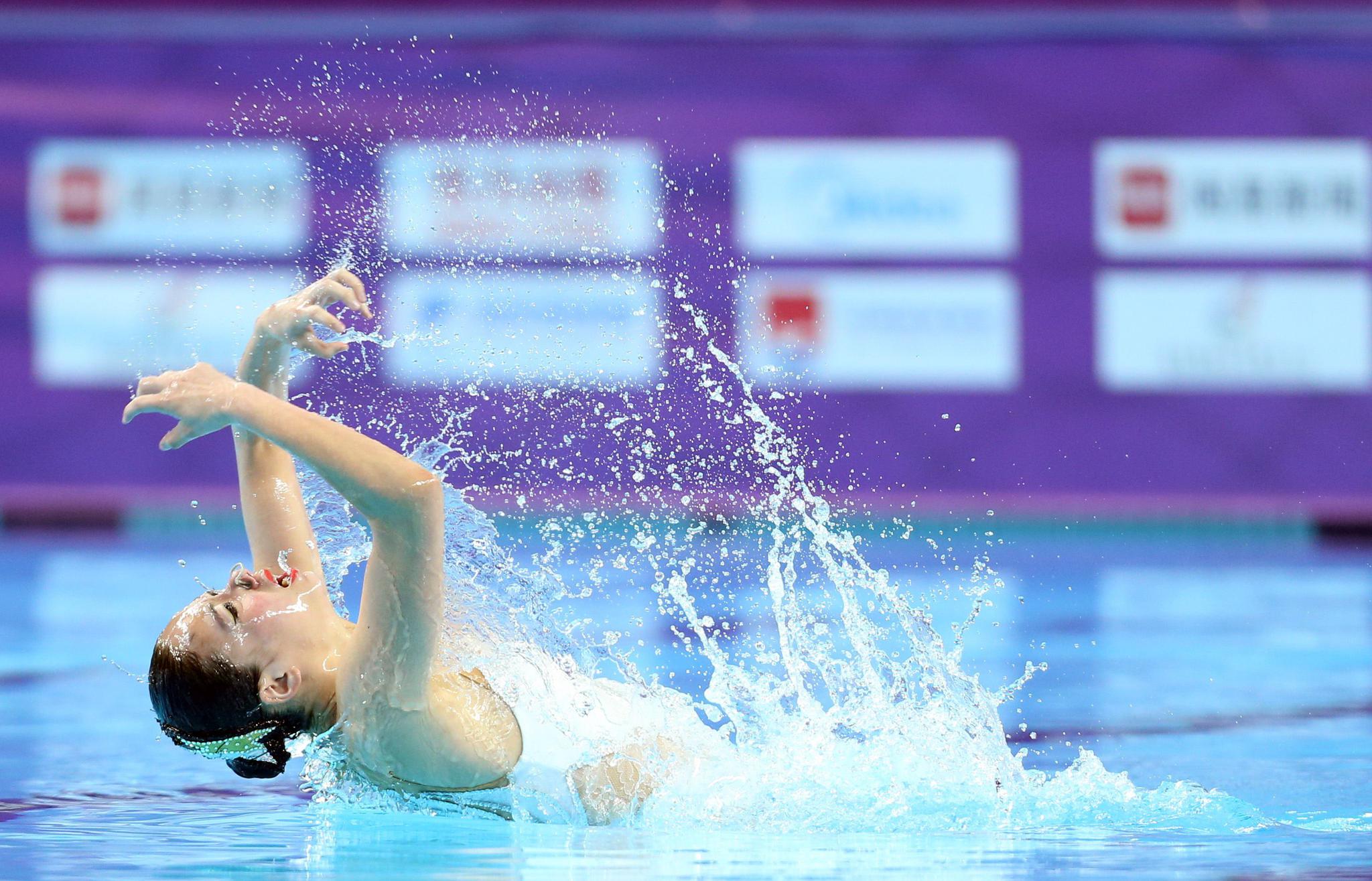 花样游泳全国冠军赛单人技术自选赛况