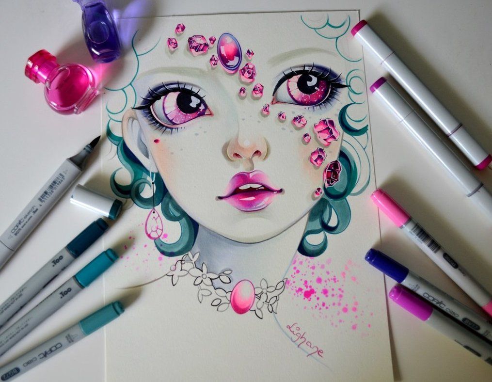 萌宠精灵,奇幻卡通,插画师lighane的马克笔手绘作品分享