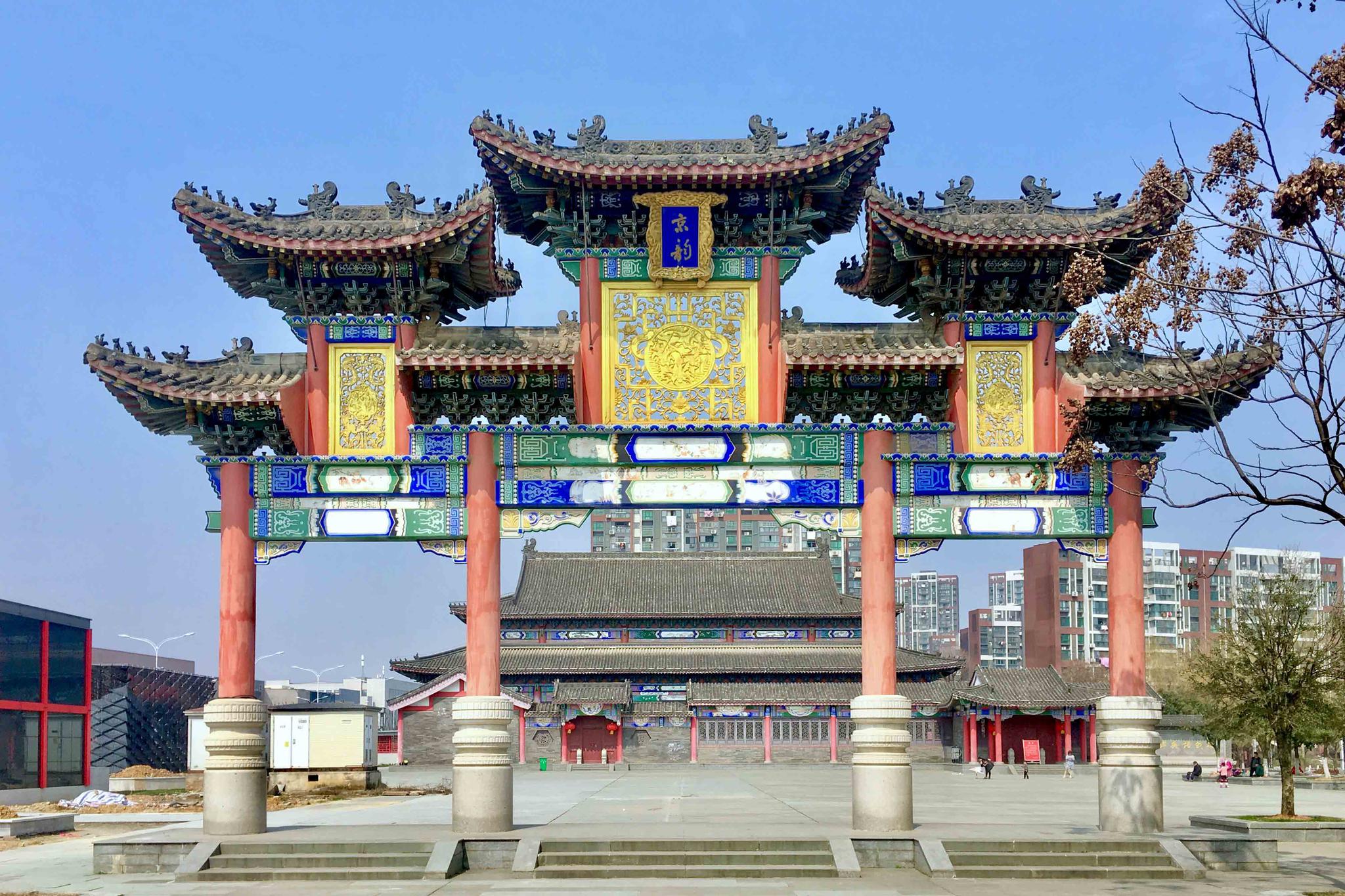 谭鑫培公园小景湖北武汉江夏区