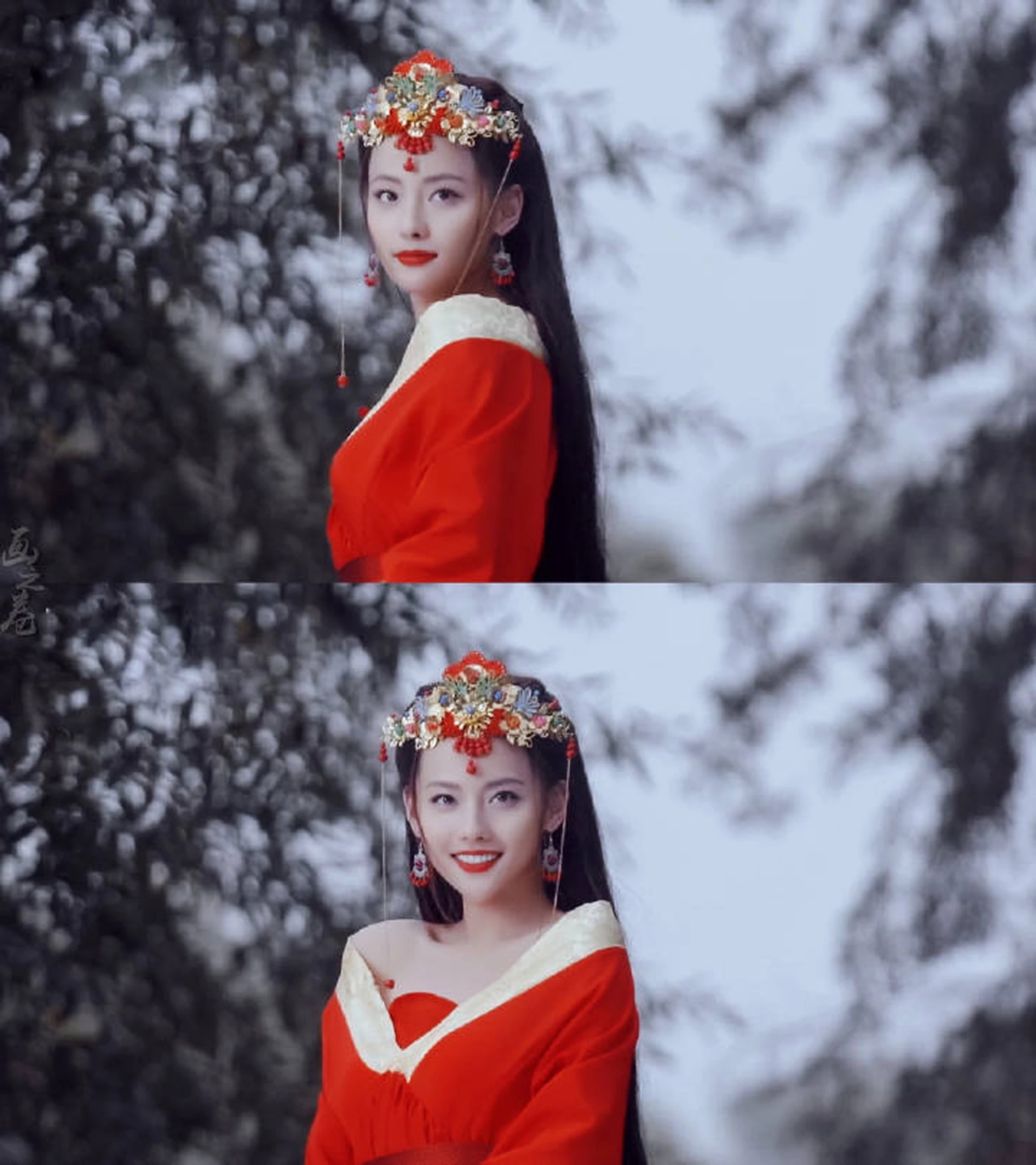 张嘉倪版胡若兰一出场时,如风中的精灵,原野上夺目灿烂的繁星,灵畔的