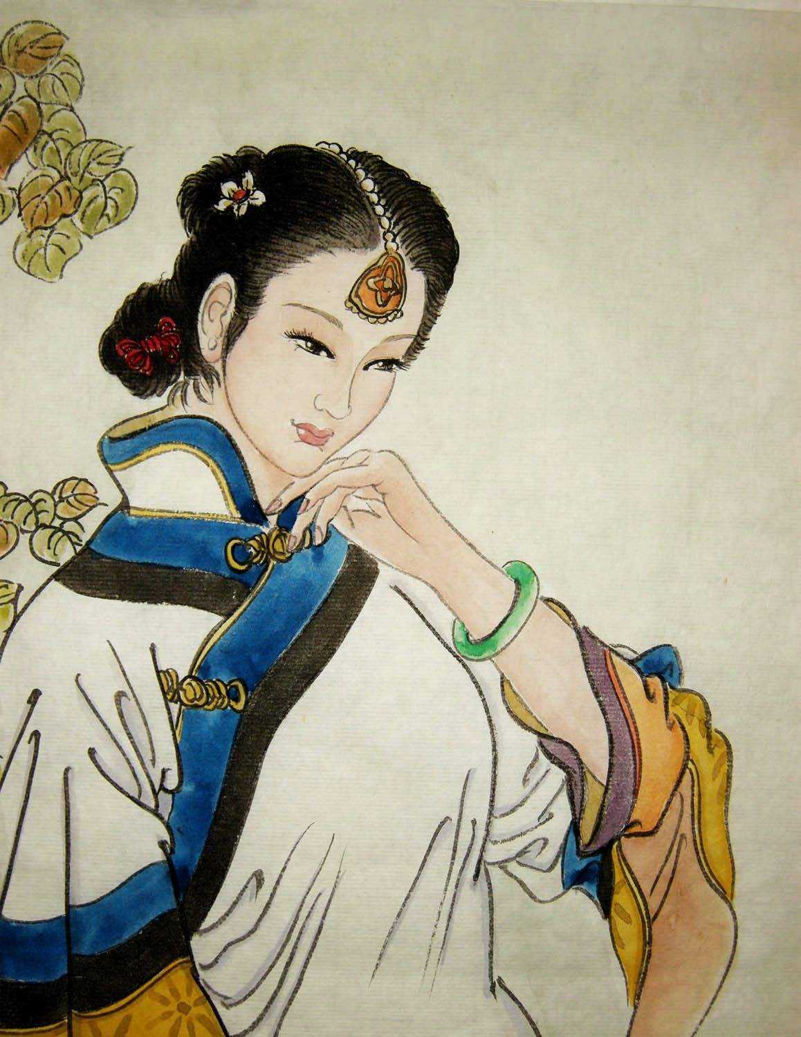 贵妃羞花,女人贵有凝脂美,满身肌肉疙瘩的猛男弱不禁风