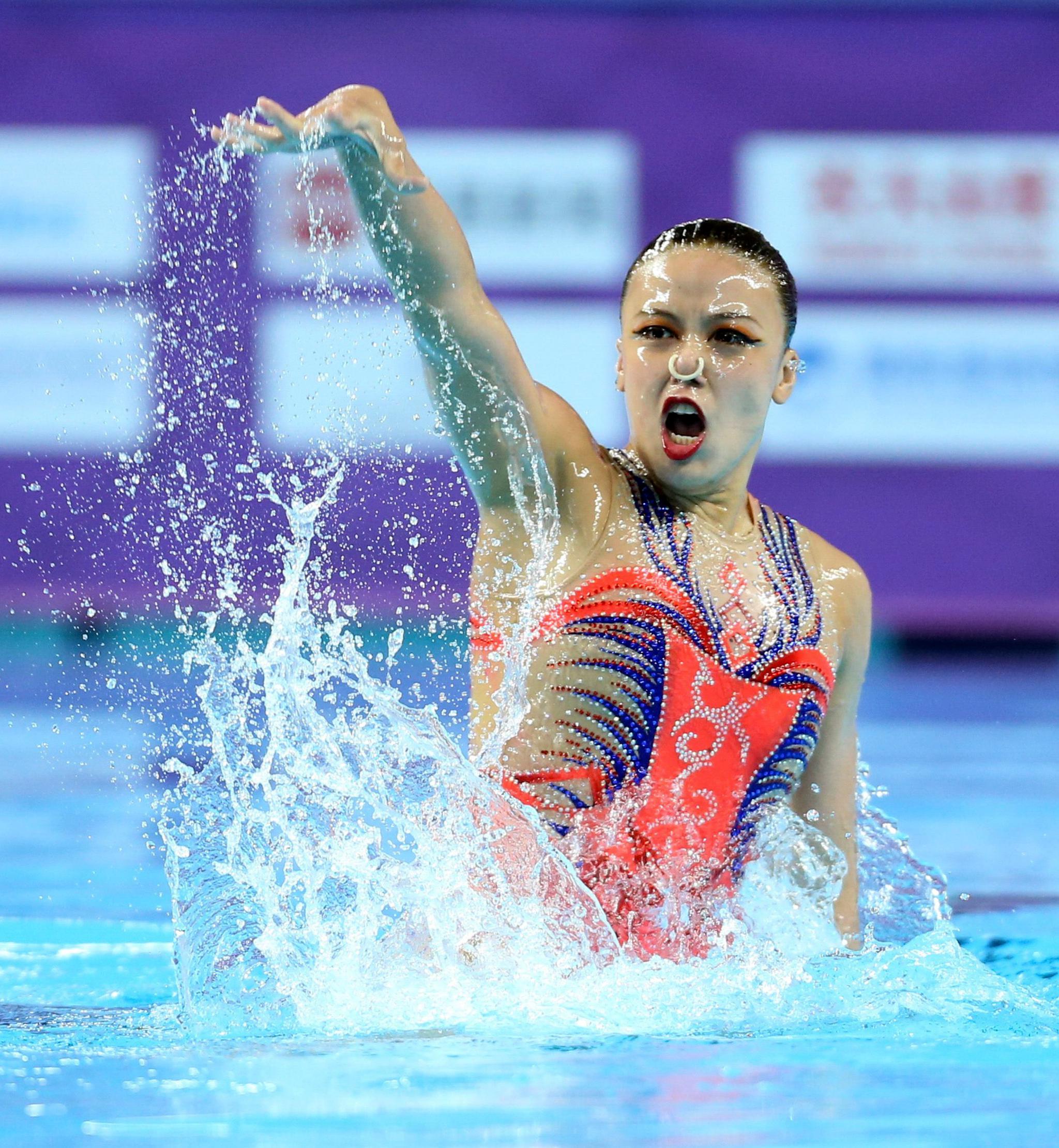 花样游泳全国冠军赛单人技术自选赛况