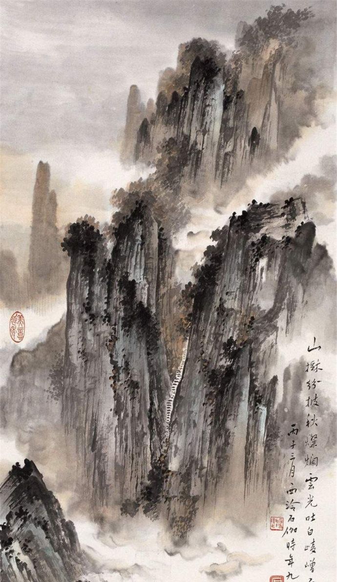 近现代海派名家申石伽山水画作品欣赏