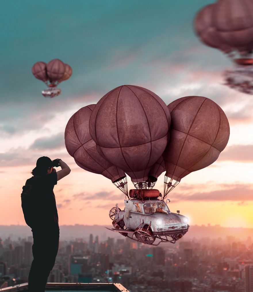 艺术家:用ps创作了,超现实主义作品,创意天马行空令人吃惊!