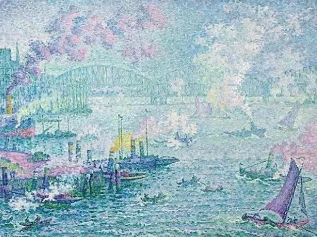 保罗·西涅克 用各种颜色的点 组成统一色调的绘画 迷人又美丽|保罗·西涅克|绘画|色调_新浪新闻