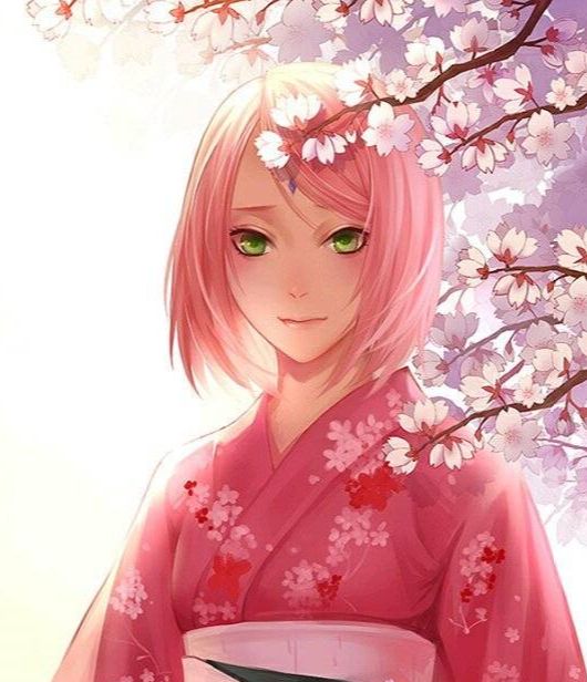 赏析五张火影忍者高清壁纸小樱穿和服的样子太美了