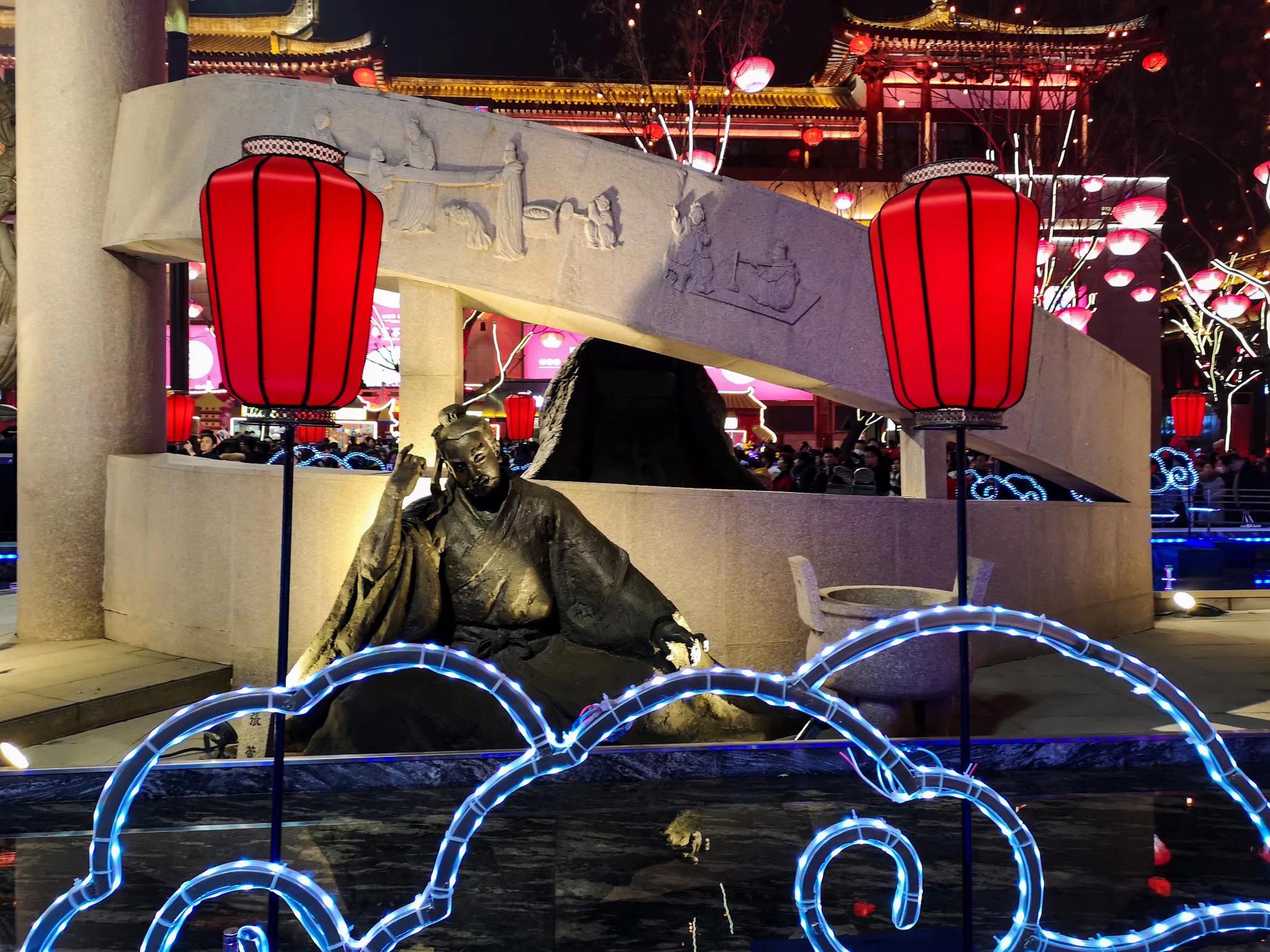 西安年最中国—西安大唐不夜城“大唐群英谱”雕塑|群英谱|大唐不夜城|大唐_新浪新闻