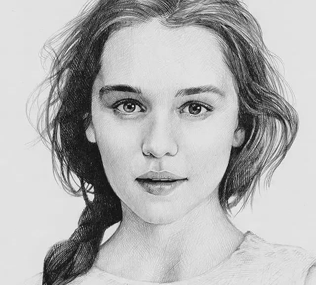 素描只画线条,人物也能画的如此有神韵!_高清图集_新浪网