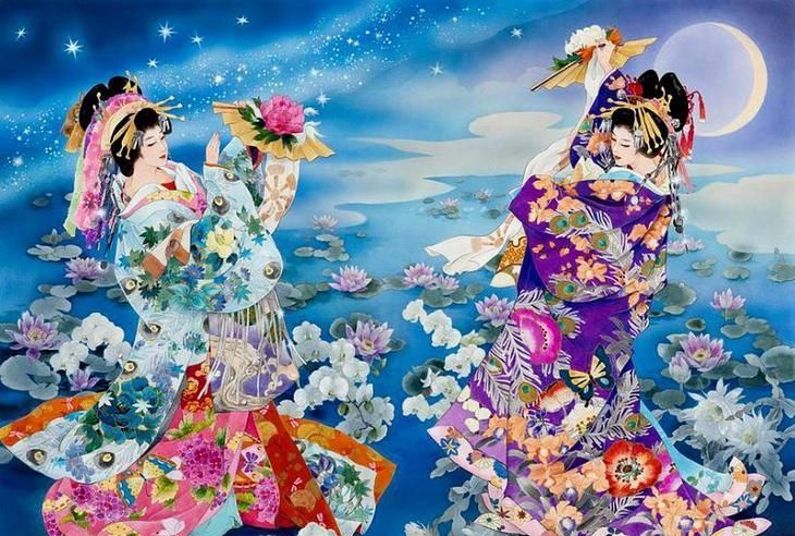 歌舞伎|日本画家haruyo morita (森田春代)绘画作品欣赏