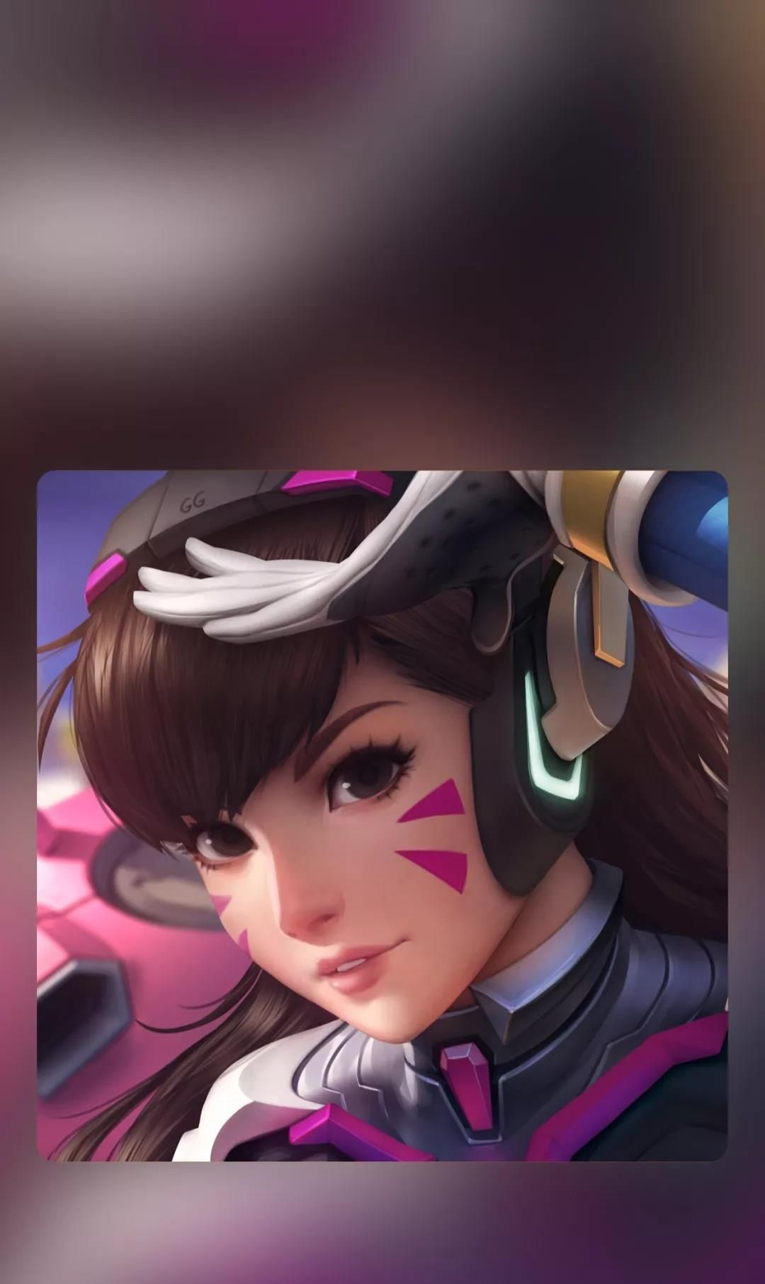 动漫游戏手绘守望先锋系列壁纸超可爱的dva小姐姐