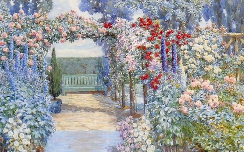 插画:英国艺术家beatrice parsons作品-色彩缤纷的花园|插画|花园