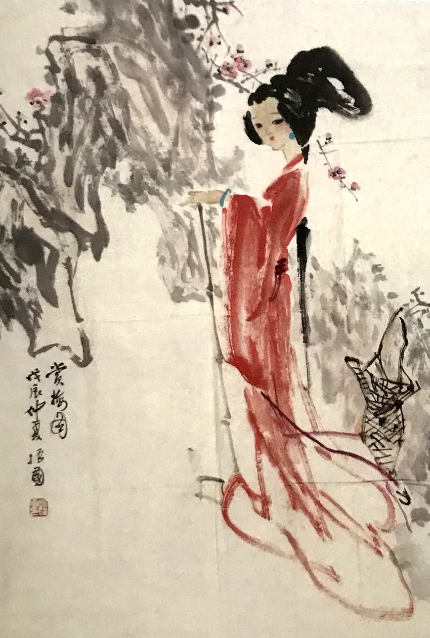 5/ 6陈振国国画人物艺术作品:赏梅图6/ 6陈初良国画人物艺术作品:松风