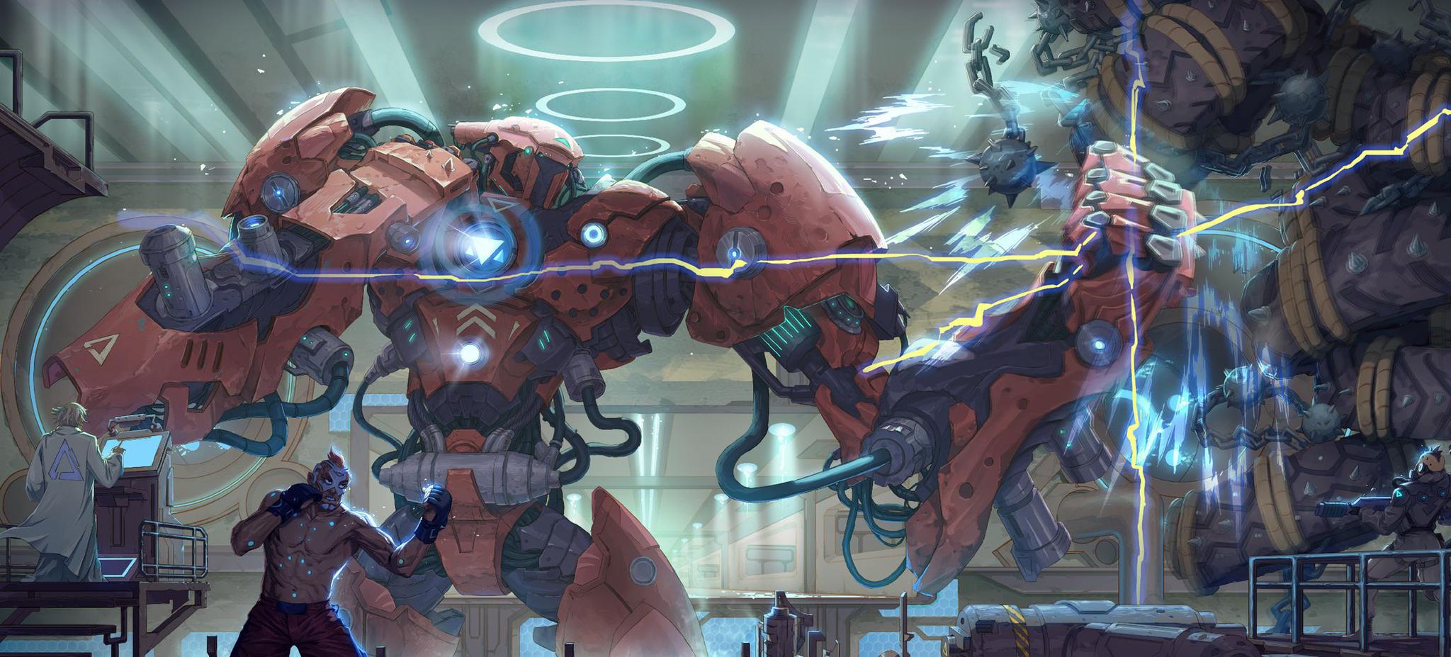 相当不错的一组机械和机甲设计作品钢铁金属构成的科幻插画大作