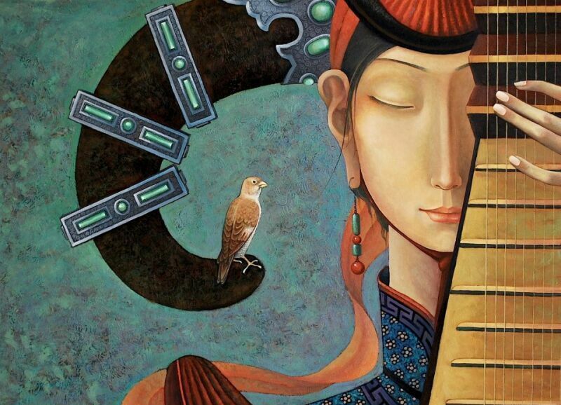 五一赏画之:难得一见,蒙古国画家扎亚赛汗·桑布乌作品欣赏