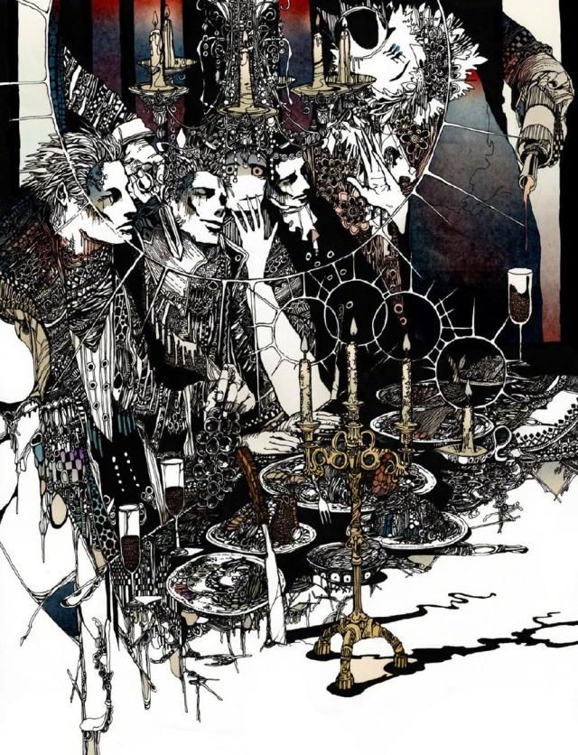 复古衣饰纹样,诡异隐晦的黑暗美学,华丽又颓废的古典浪漫艺术