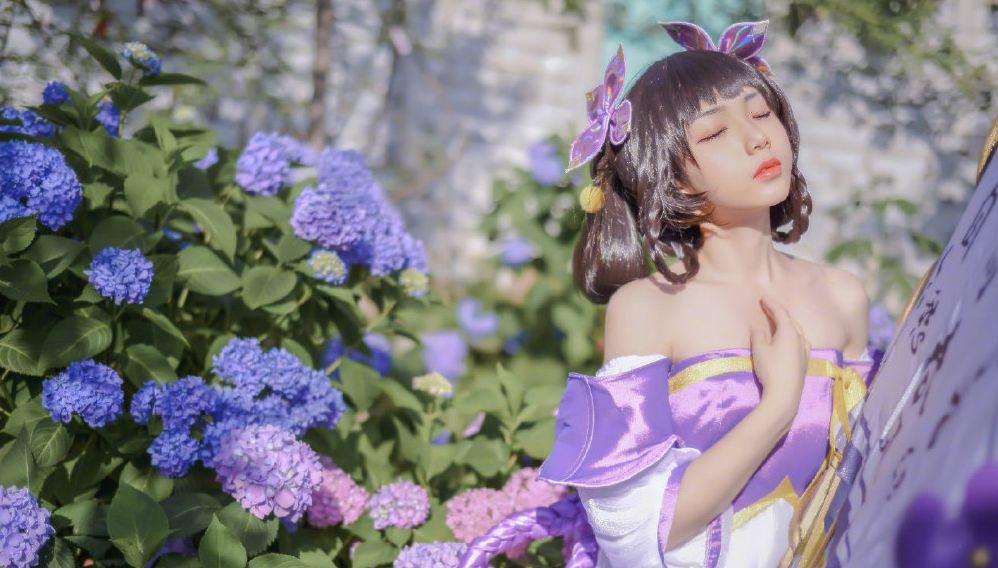 王者荣耀:小乔"丁香结"cos,颜值绝对是神还原中一大元素
