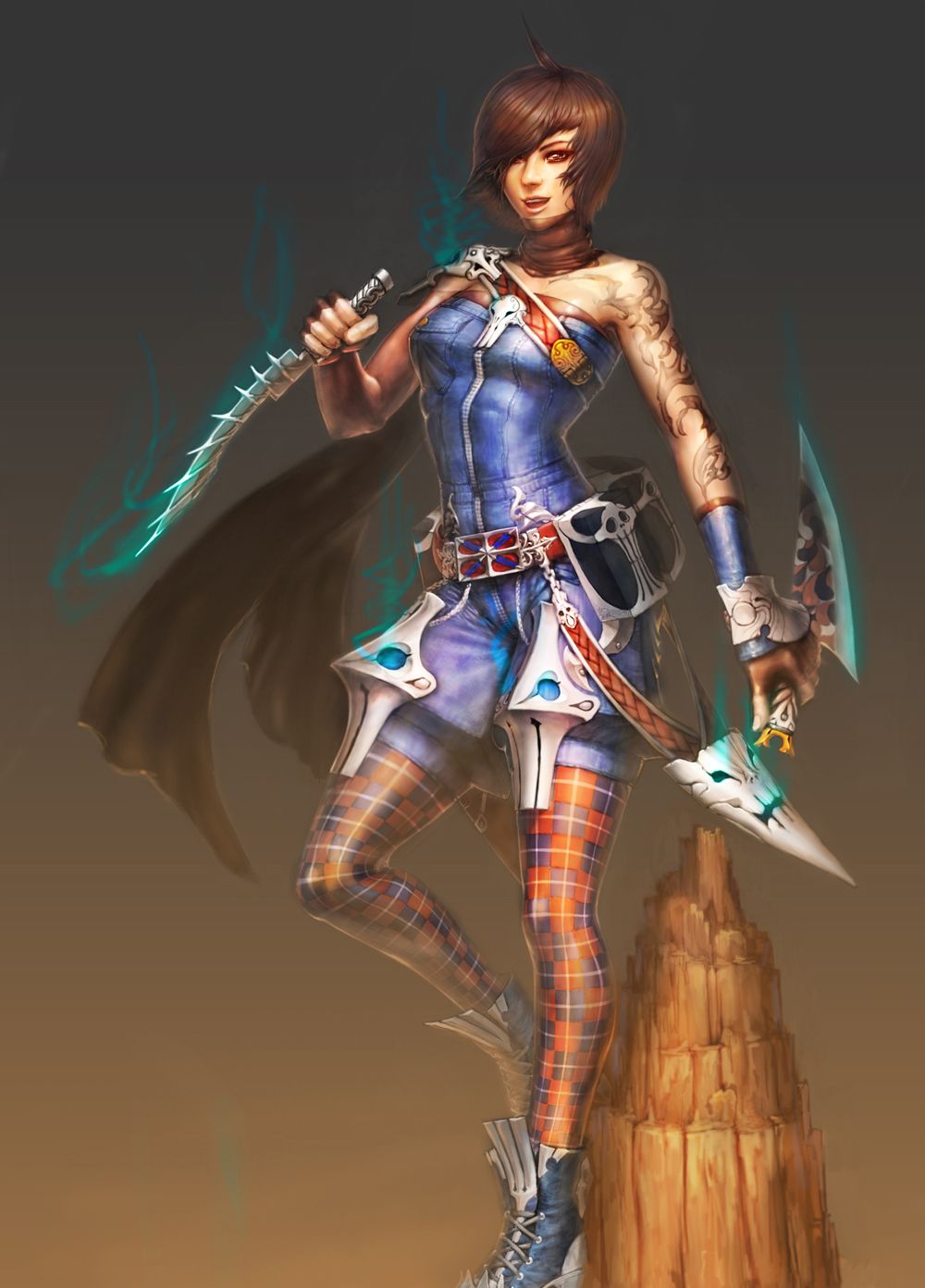 游戏美女角色原画作品